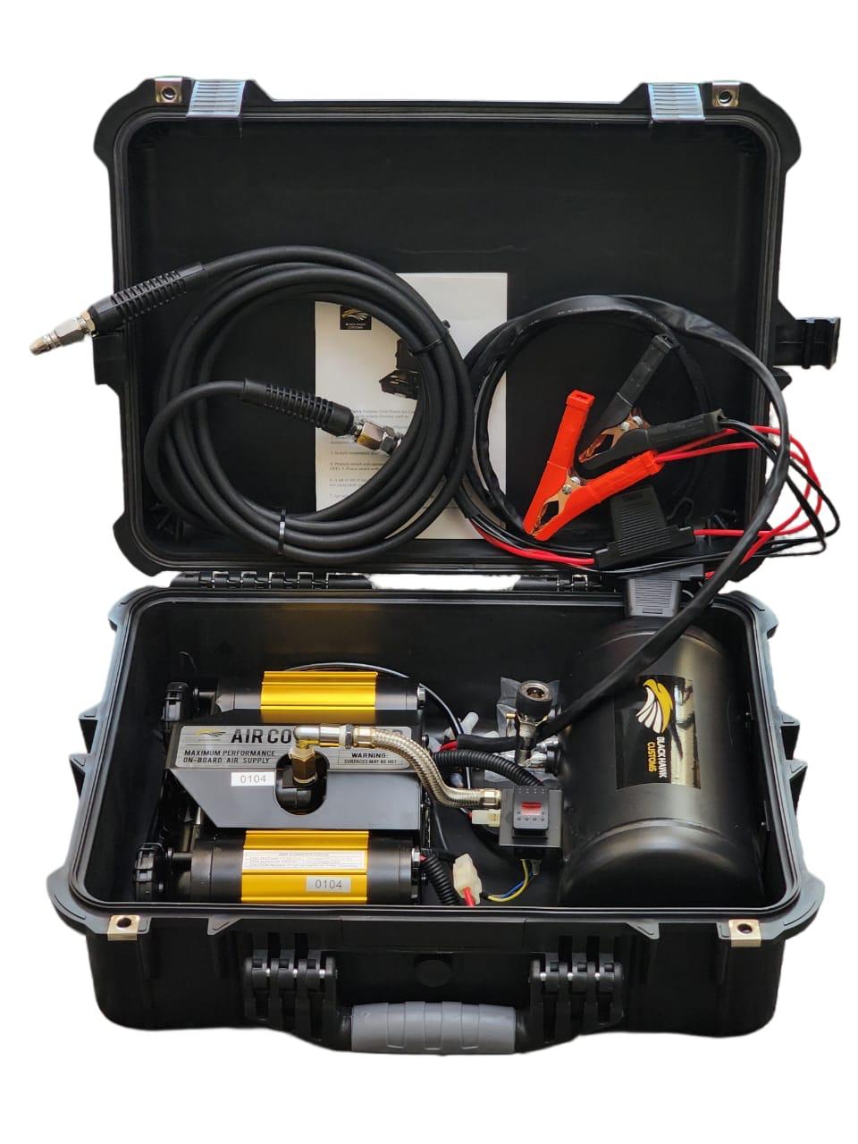 Black Hawk Customs Twin Head Portable Air Compressor with Tank
